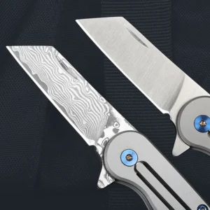 Hot Selling & New Design Pocket Mini Knife Damascus Blade Knife Camping Folding Blade With Titanium Alloy Steel Handle - product view 4