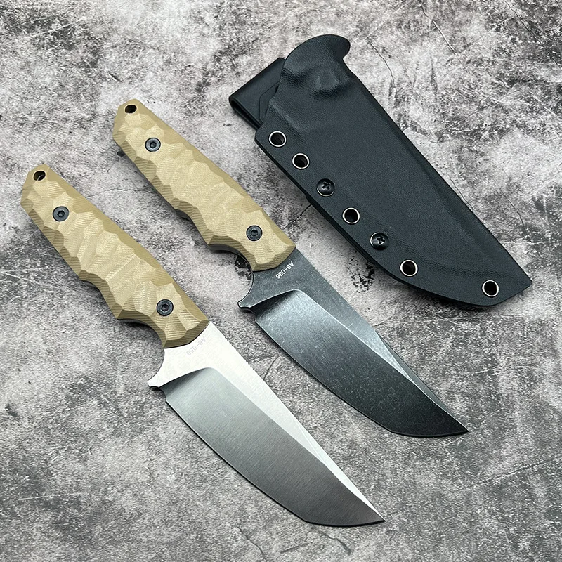 Handmade Chinese Style Chef Fixed Blade Outdoor Multi-functional Hunting Knife for Camping with G10 Handle - product view 3