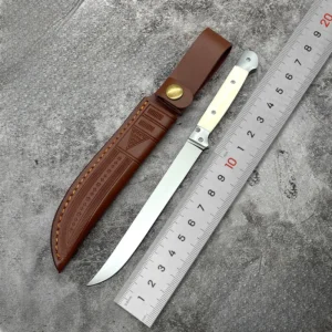 Outdoor DIY Steel Handle New 5cr13 Stainless Steel Клинок Fixed Knife Multi-functional with Leather Cover - product view 2