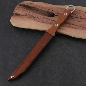 High Quality Woden Handle EDC 3cr13 Blade Camping Fixed Blade Knife with Wooden Sheath DIY product view 3