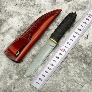 2026 Support Customizable Fixed Blade Pocket Knife for Outdoor Camping Damascus Steel Knife product view 2