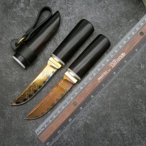 2026 Outdoor VG10 Steel Lâmina Damascus Steel Lâmina EDC Outdoor Fixed Convenient Camping Knife product view 2