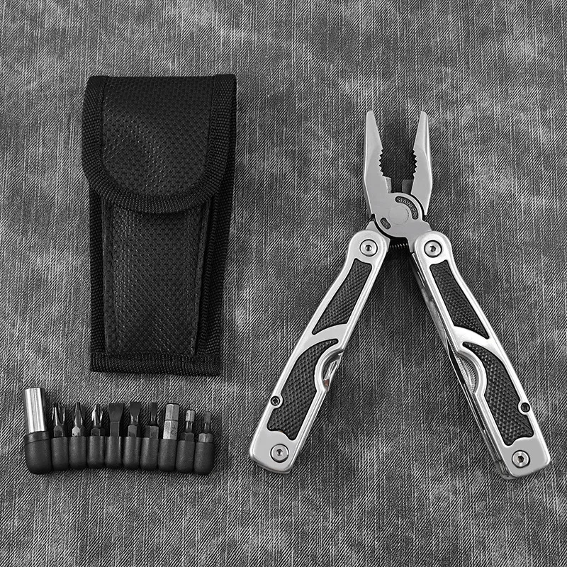 Multi Tool Pliers Stainless Steel Folding Tool with Knife, Saw, Screwdriver Bits Set Folding Survival Hand Tool - product view 2