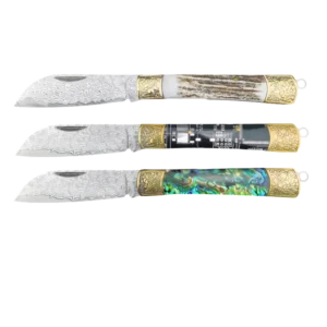 Best Quality 7.87" Outdoor Camping Folding Knife Handmade Brass Resin Handle No Lock for Hunting Pocket Knife DIY - product view 4