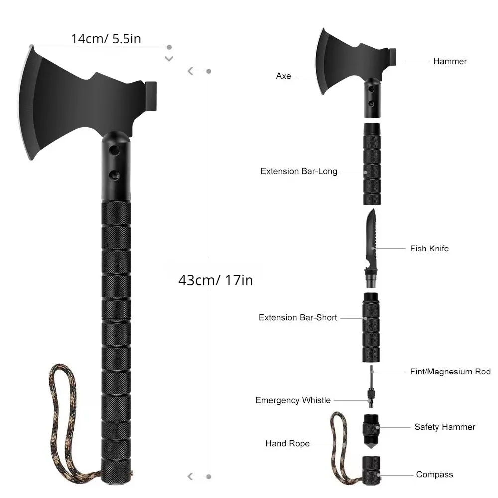 Hot Sale Portable Foldable Aluminum Handle Axe Custom Head DIY Industrial Outdoor Camping Axe product view 4