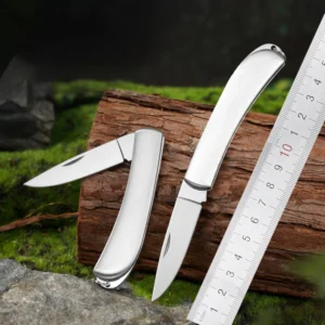 2.48" Clip Point Hoja Nick Mark Open Razor Sharp All Stainless Steel Non Locking Keyring Pocket Knife for Camping Activities - product view 2