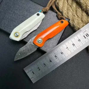 New Design Colorful Folding Pocket Knife with VG10 Damascus Steel Blade Outdoor EDC Survival Knife for Camping Hunting - product view 3