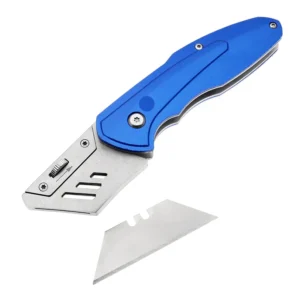 Folding Utility Knife Box Cutter Razor Quick Change Safety Hand Tool for Office & Warehouse Customized OEM for DIY Projects - product view 4