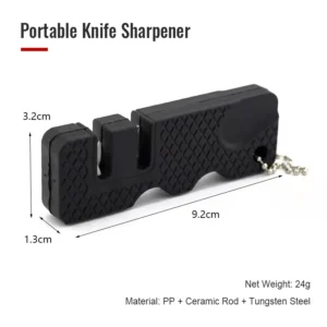 Mini Portable Stainless Steel Kitchen Knife Sharpener Manual Plastic for Outdoor Camping Usage