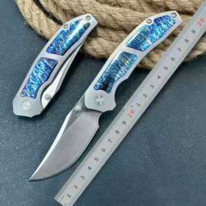 Outdoor Hunting Knife EDC Folding Pocket Knife With Swedish 14C28N Steel Клинок & Titanium Alloy Handle for Camping - product view 2