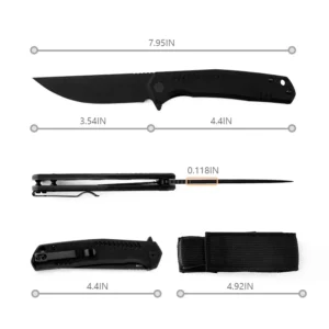 Sharp 14C28N Titanium-plated Blade G10 Handle Folding Knife EDC Pocket Knife Outdoor Survival Hunting Knife With Safety Lock - product view 2