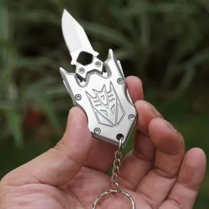 Customizable Cool Small Size Insert Pocket Knife Stainless Steel Handle DIY Box Cutter EDC Keychain Knife With Ring product view 3