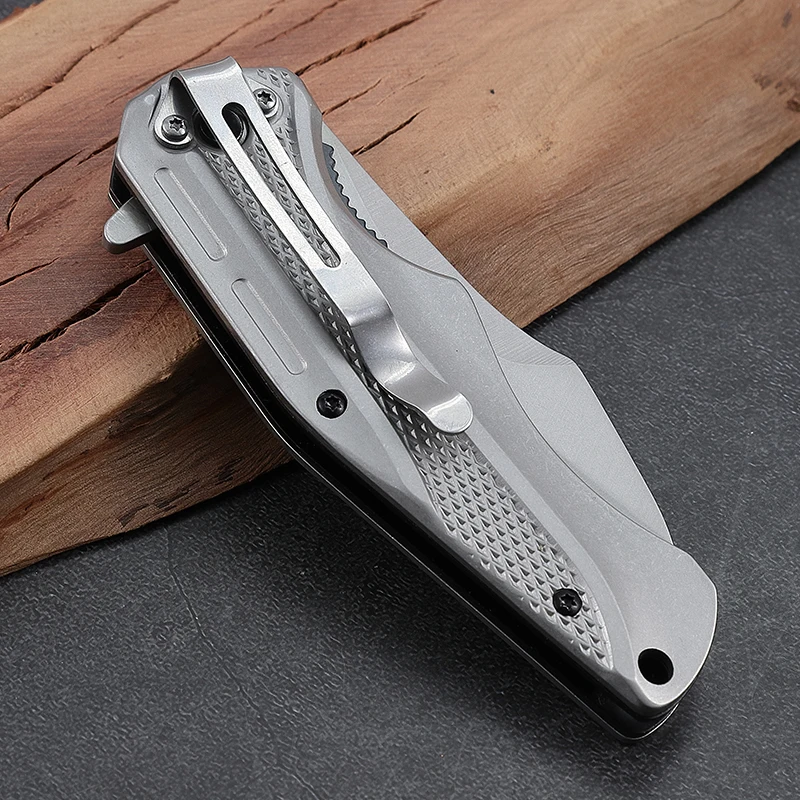 Factory Wholesale Customized Pictures New All Steel Folding Pocket Knife EDC Outdoor Camping Gift Promotion Knife product view 2