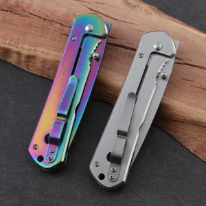 Stainless Steel Laser Engrave DIY Folding Knife Wholesale Pocket Knife Camping Outdoor Knife Backpacking Tools product view 2