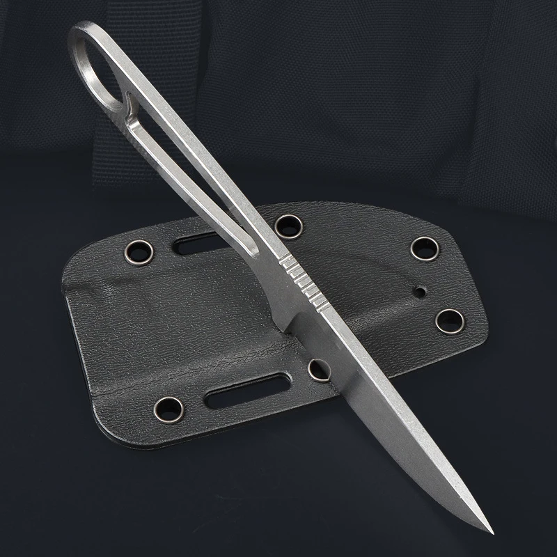 5CR13 Straight Knife Camping Knife Small Size Light Weight Backpacking Fixed Blade Outdoor Knife Kydex Sheath product view 3