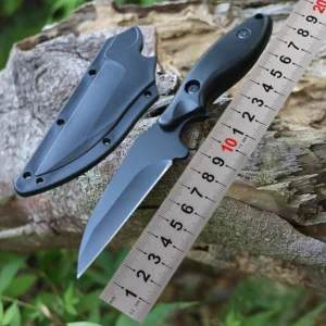 3CR13 Straight Knife Camping Knife PP Plastic Handle Lower Price Wholesale Fixed Blade Outdoor Knife Nylon Sheath product view 3