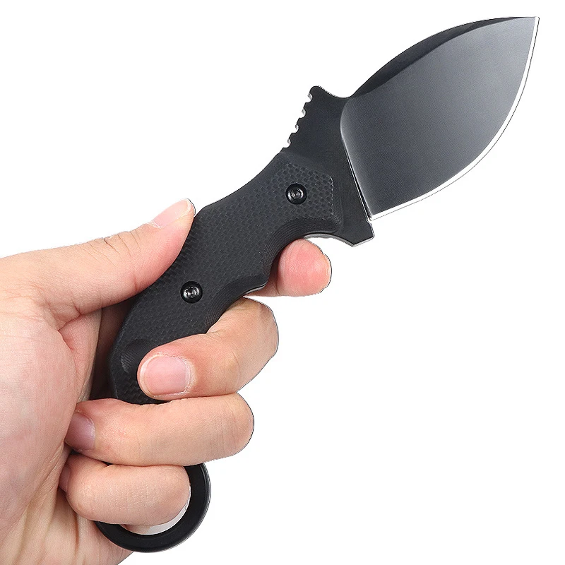 Hot Selling Outdoor Camping Fixed Lame Straight Knife 5CR13 Steel Lame with G10 Handle and K Sheath product view 4