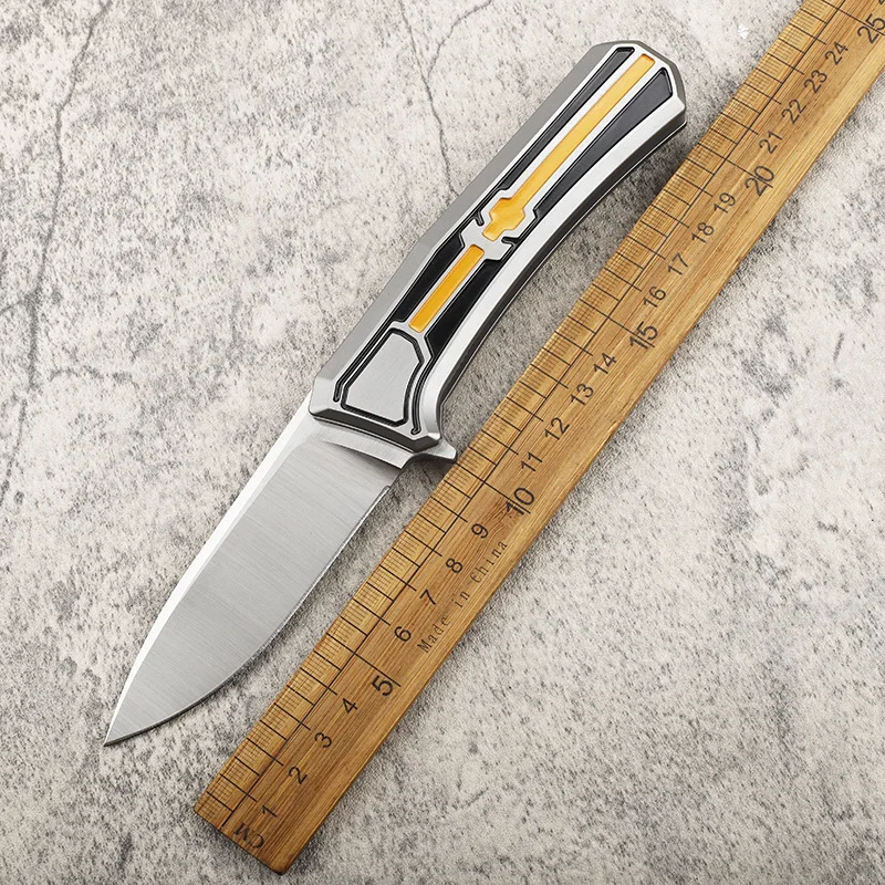 High Quality 2026 Outdoor Folding Pocket Knife Camping Knives With Titanium Handle EDC Tools VG10 Blade product view 2