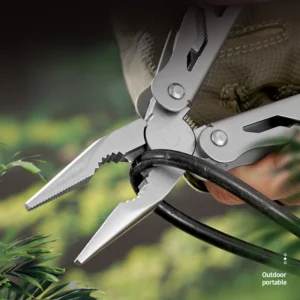 12-in-1 Folding Pliers Stainless Steel Silver Outdoor EDC Portable File Wrench Screwdriver Multi-Purpose Saw Blade - product view 4