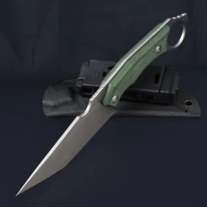 Fixed Blade Knife with G10 Green Micarta Handle and Kydex Sheath Lightweight and Durable Outdoor EDC Knife product view 3