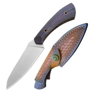 D2 Steel Outdoor Fixed Lama Multifunctional Camping Knife and Dual-color G10 One-piece Spine Handle product view 1