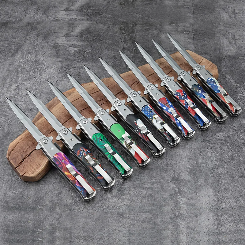 Best Selling Wholesale Custom 3D Printed 3cr13 Stainless Steel Portable Folding Knife Camping Outdoor Knife product view 2