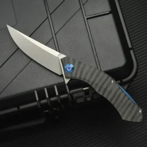 New Outdoor D2 Blade Pocket Knife Carbon Fiber Handle Folding Pocket Knife Camping Knife product view 4