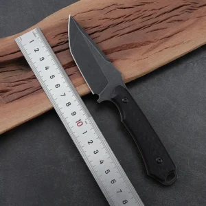 Professional Multi-Functional Fixed Blade Stone Washing with Carbon Fiber Handle Outdoor Camping Tools product view 2