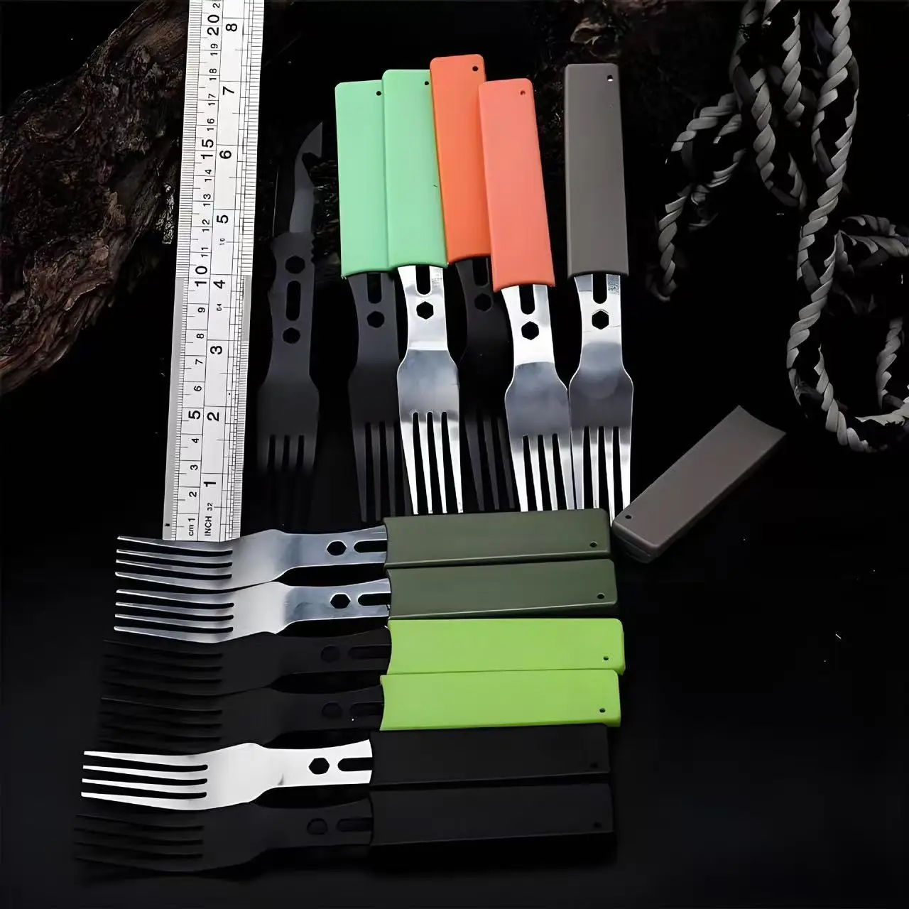 High Quality Portable Multifunctional Outdoor Knife and Fork Outdoor Kitchen Camping Multifunctional Use - product view 2