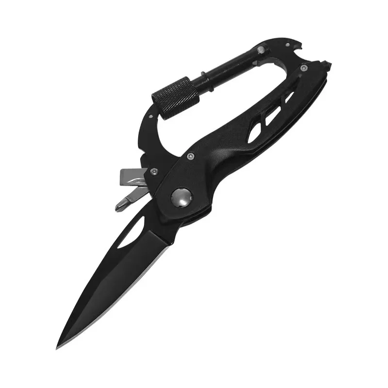 Multi-Functional Mountaineering Carabiner with Knife for Climbing Mountaineering Safety Button Carabiner Outdoor Company - product view 2