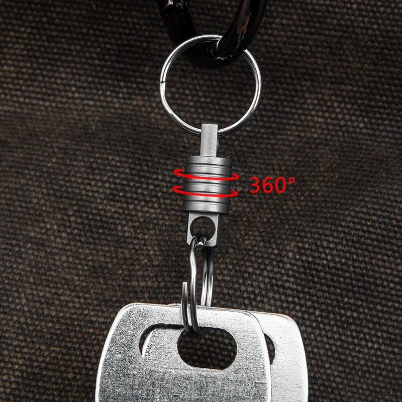 Multi-Functional Keychain Survival Utility Hand Tool Titanium Overall Injection Molding 360-degree Rotation - product view 4