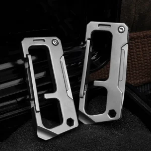 Multi-Functional Tools Titanium Alloy Keychain Integrated Forming Without Spring Multi-functional Hidden Knife - product view 2