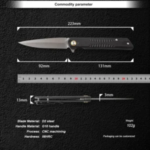 2026 High Quality D2 Steel Lama Outdoor Pocket EDC Knife G10 Handle Camping Survival Gift Folding Hunting Knife - product view 4