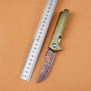 2026 New Arrival 2026 Blue Damascus Folding Knife Multi-Purpose Pocket Outdoor Camping Knife Hunting Survival EDC Tool - product view 4