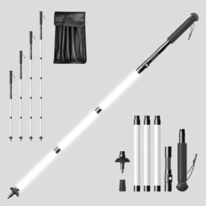 New Arrival Walking Sticks Outdoor Sports Halloking Folding Multi-functional Luminescence Trekking Poles Running Climbing Sticks product view 2
