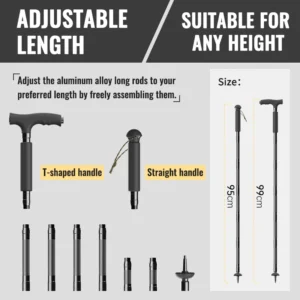 New Arrival Adjustable Walking Stick Приветking Camping Outdoor Sports Equipment Aluminum Alloy Trekking Poles Climbing