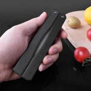 Diamond Fan-Shaped Sharpener Knife Sharpener with Emery and Abs Handle Kitchen Helper Anti-slip Design Easy to Use - product view 4