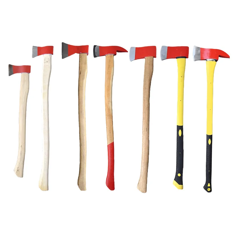 Firefighting Demolition Steel Axe Carbon Steel High-hardness with Fiber Rubber Inlaid and Solid Wood Handle product view 2