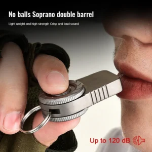 Titanium Alloy Whistle with Multi-functional Integrated Hanging Hole Design Thickened Whistle Body Lightweight High Strength - product view 3