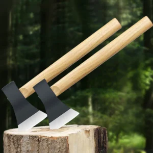 Ciaogh Carbon Steel Outdoor Hammer Axe with Wooden Handle Comfortable Grip for Chopping Firewood and Camping