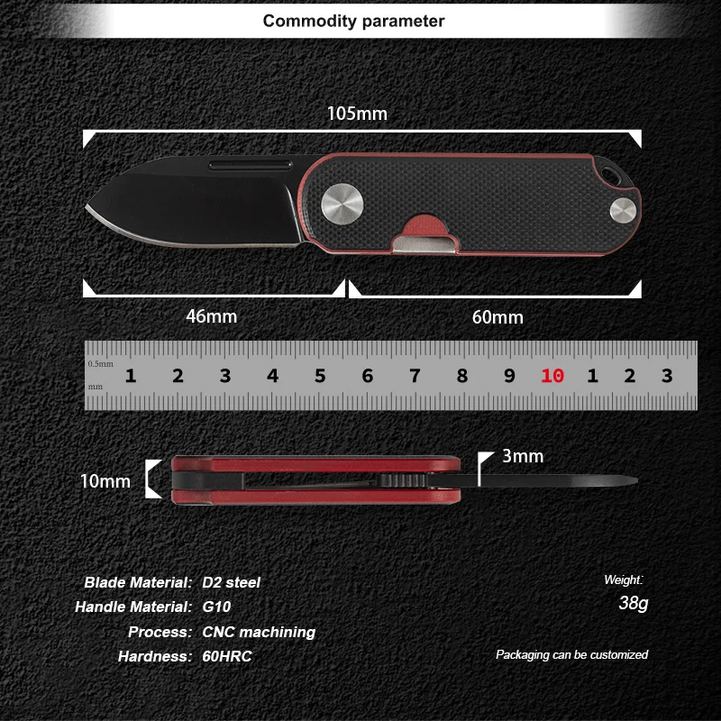 New Outdoor Mini Multi-purpose Camping Survival EDC Knife D2 Steel Knife Folding Pocket Knife Fishing Easy to Carry - product view 2