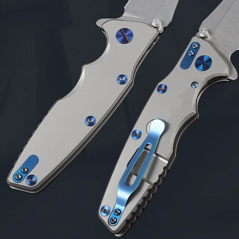 High Classic 14C28N Camping Folding Knife CT4 Titanium Alloy Handle Backpacking Pocket Knife Outdoor Knife Gift Pouch product view 4