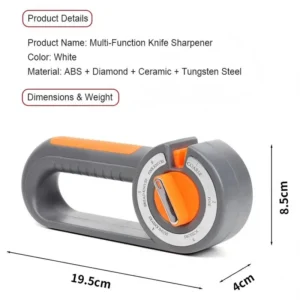 6 in 1 Fine Coarse Scissors Sushi Knives Bread Knives Fine Knives Grinding Sharpener Manual Sharpen Tools Kitchen Outdoor