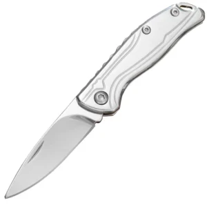 OEM Customizable 3cr13mov Steel Klinge Pocket Folding Knife with Steel Handle for Outdoor Camping Utility Knife OEM Available - product view 1
