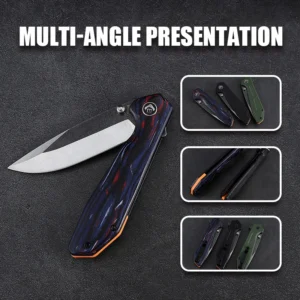CNC Numerical Control OEN Custom Wholesale Wood/G10 Handle D2 Lemmet EDC Outdoor Folding Pocket Knife product view 4