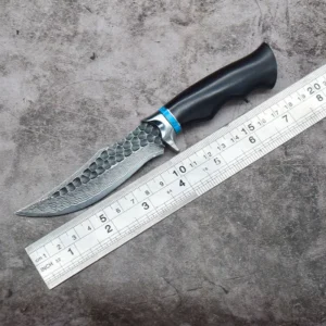 Velkoobchod Outdoor Knife Damascus Steel Fixed Čepel Stainless With Wood Handle and Leather Sheath Knife product view 2