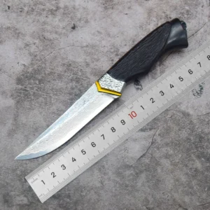 Premium Quality Custom Logo Damascus Steel Fixed Blade Knife Straight Knife Outdoor Survival Camping Knife Hunting Use - product view 2