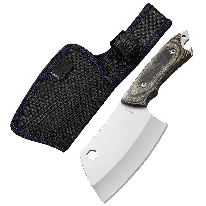 Hand Satin Kitchen Knife with Stainless Steel and Rosewood Meat Cleaver Kitchen Chef Knife Butcher Knife with Sheath - product view 2