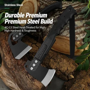 New Arrival Multi-functional Axe Outdoor Camping Tool Irregular Blade with Whistle Flintstone Non-slip Handle - product view 2
