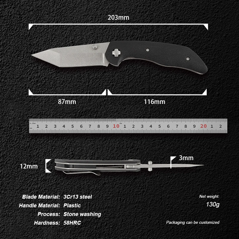 2026 Wholesale 3Cr13 Steel Outdoor Used Folding Survival Knife Camping Hunting Pocket Knife With Plastic Handle Knife - product view 2